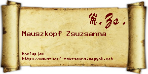 Mauszkopf Zsuzsanna névjegykártya